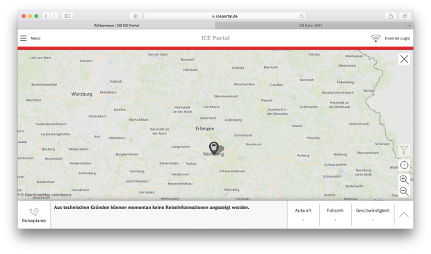 Wer zu weit rauszoomt, sieht sinnloserweise die Streckenführung nicht mehr. (Screenshot: Golem.de)